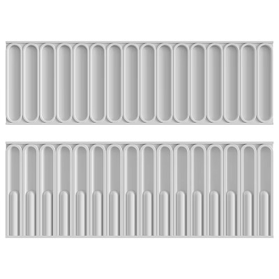 Structural Components with Long Strip Design Multiple Grooves and Protrusions 3d model