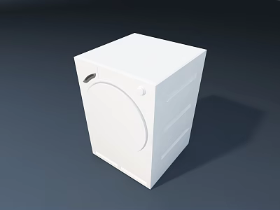 White Modern Front Loading Washing Machine With Sleek Design And Round Door 3d model