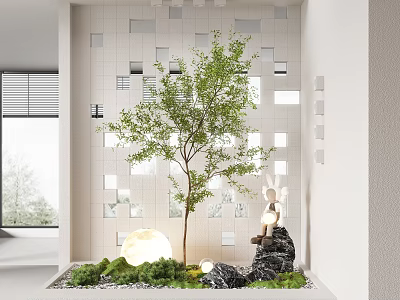 Landscape Interior Landscape Landscaping Green Plant Modeling Stairs Landscaping Lobby Landscape 3d model