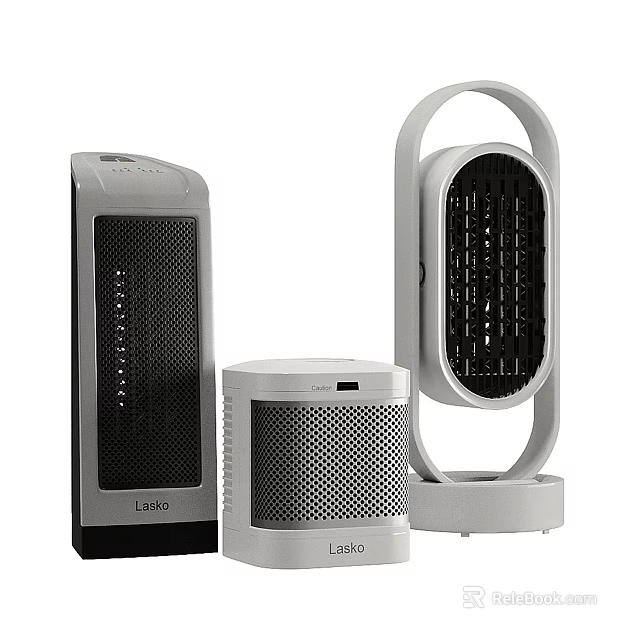 Public Facilities Modern Lasko Heaters With Gray White Design And Different Styles 3d model 