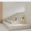 Modern Table Lamp Memphis Creative Color Geometric Table Lamp 3d model
