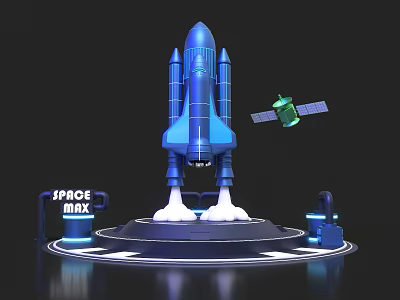 Modern Mei Chen Spaceship 3d model