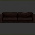 Modern Brown Leather Sofa Furniture With Simple Design And Smooth Upholstery
