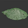 Gray Soil Pile With Rough Texture On Dark Illuminated Background 3d model