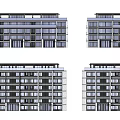 Modern Multi Storey Residential Building Facade Design With Balconies And Windows