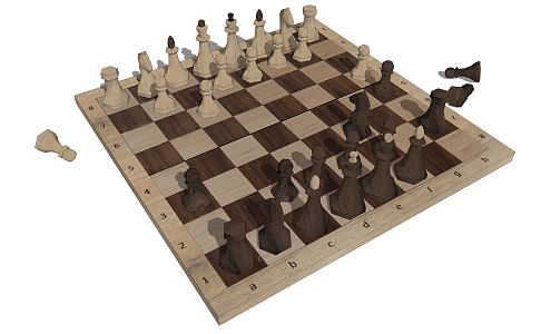 Modern Chess 3d model