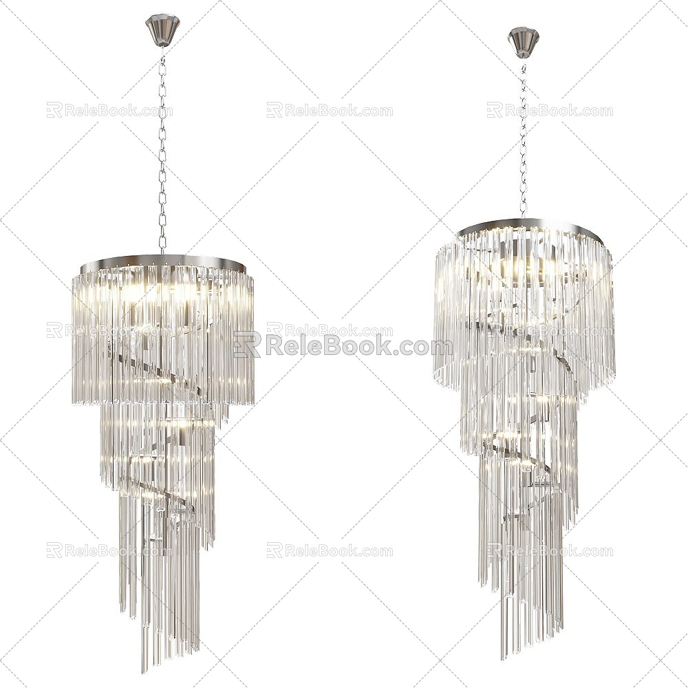 Crystal chandelier 3d model