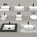 wash basin wash basin counter basin under counter basin faucet wash basin 3d model