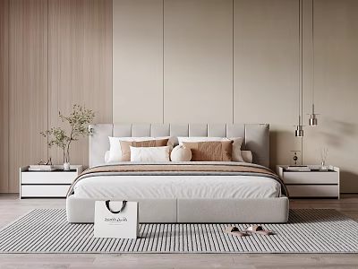 Modern Double Bed 3d model