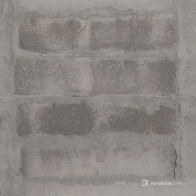Brick Wall Components Featuring Textured Surface And Gray Mortar Joints 3d model 