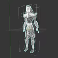 Game Movie Character Egyptian Pharaoh Style With Skeleton Head Purple Outfit And Golden Decorations