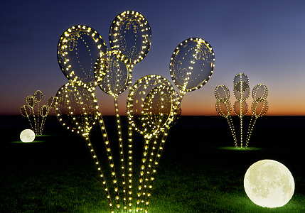 Modern Landscape Light Outdoor Balloon Landscape Light Moon Light Star Light Breathing Light Atmosphere Light Landscape Sketch 3d model