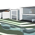 New Chinese Architecture Huizhou Architecture 3d model