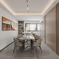 Modern Living And Dining Room Interior With Sofa Coffee Table TV Floor To Ceiling Window