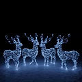 Outdoor Decorative Lights in Deer Shape with Bright Glowing LED Design for Festive Decoration
