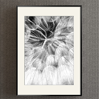 Nordic Plant Painting Grey Bedroom Plant Flower Dandelion Decorative Painting 3d model