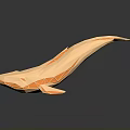 Golden Low Poly Whale Sculpture on Dark Background with Shiny Reflection