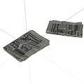 Folded Black And White Newspapers With Text And Images On White Background