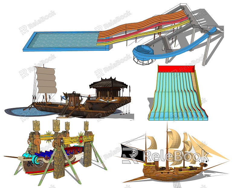 Modern Amusement Equipment Pirate Ship model