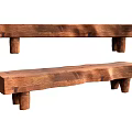 Bench Low Stool Casper Shoe Stool Log Stool 3d model