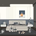 Modern Kids Room Interior Design With Bed Teddy Bears Wall Art And Storage Cabinets