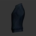 Dark Blue Collared Shirt On Mannequin With Buttoned Front And Chest Pocket