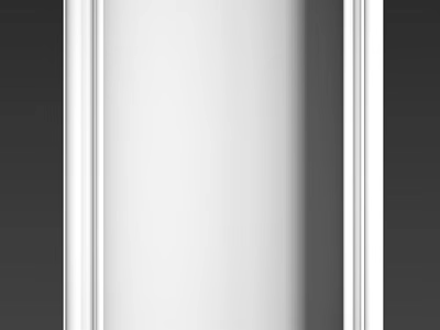 Exquisite Carved Patterns On White Pillar With Elegant Frame And Border 3d model