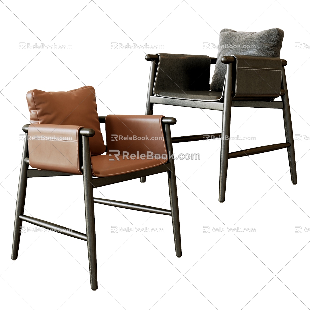 Poliform Single Chair Chair Dining Chair Leather Single Chair model