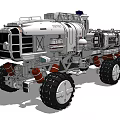 Space Exploration Rover With Large Tires Mechanical Structure And Scientific Equipment 3d model