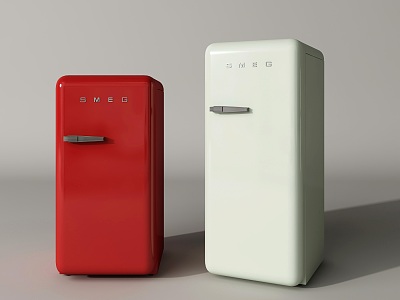 Vintage refrigerator single door refrigerator mini refrigerator mini refrigerator double door refrigerator 3d model