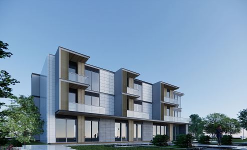 Townhouse Three-storey townhouse 3d model