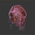 Game Movie Character With Red Short Hair And White Highlights Dynamic Style