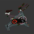 Exercise Bike with Black Red Design and Digital Display Screen for Home Fitness