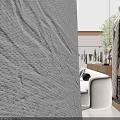 Modern Minimalist Clothing Store With Hanging Clothes Mannequins Handbags And Green Tree