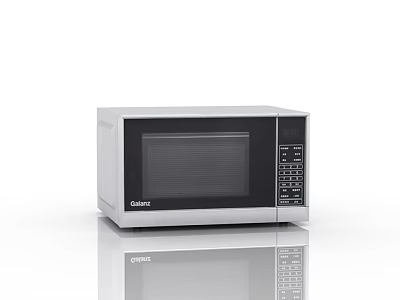 Galanz Microwave Oven With Stainless Steel Exterior Modern Design Digital Control Panel Kitchen Appliance 3d model