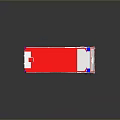Red And White Fire Truck With Blue Emergency Lights And Side Windows