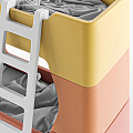 Modern Bed-and-out Children Bed-and-out 3d model