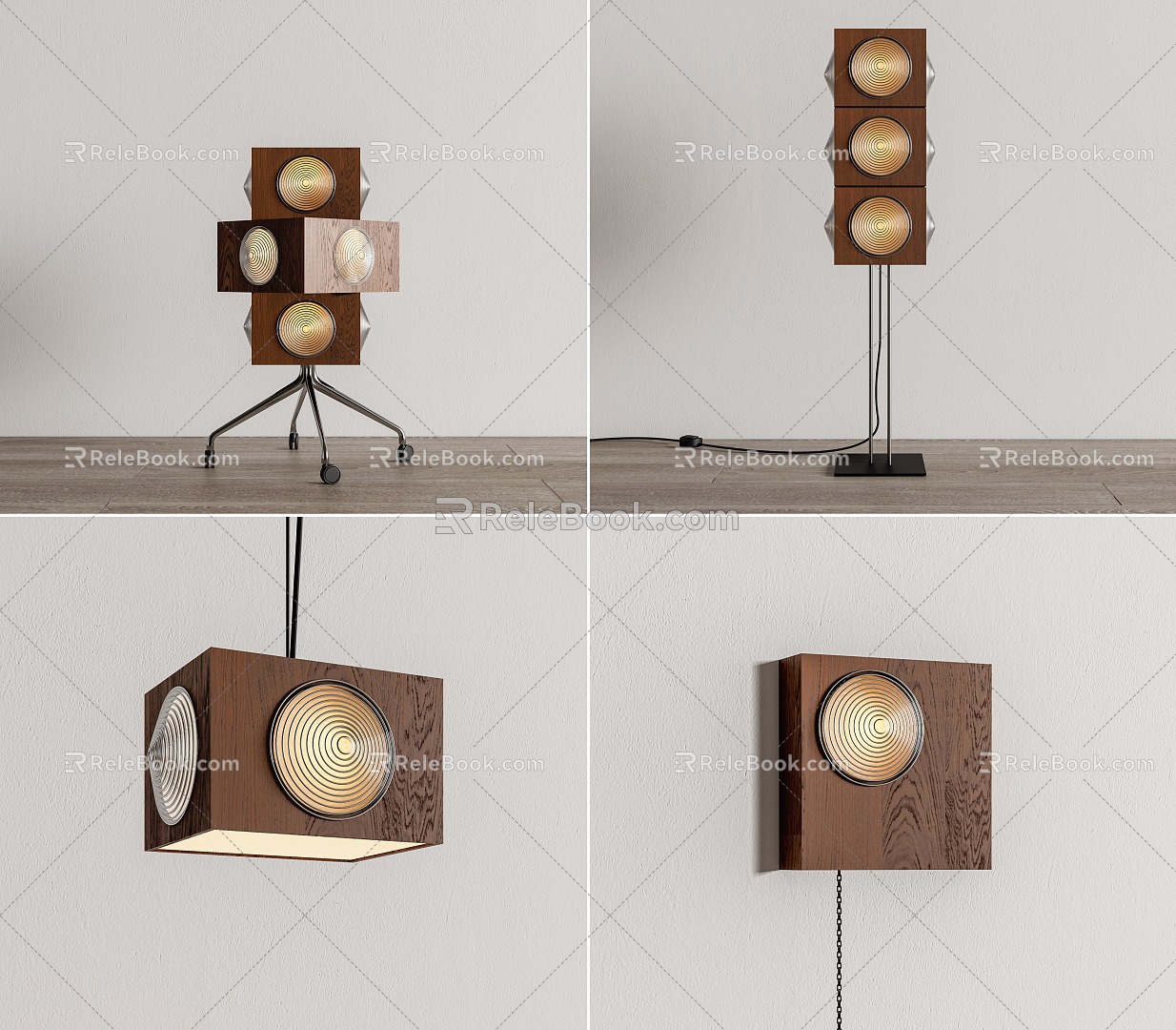 Adai medieval floor lamp combination chandelier wall lamp model