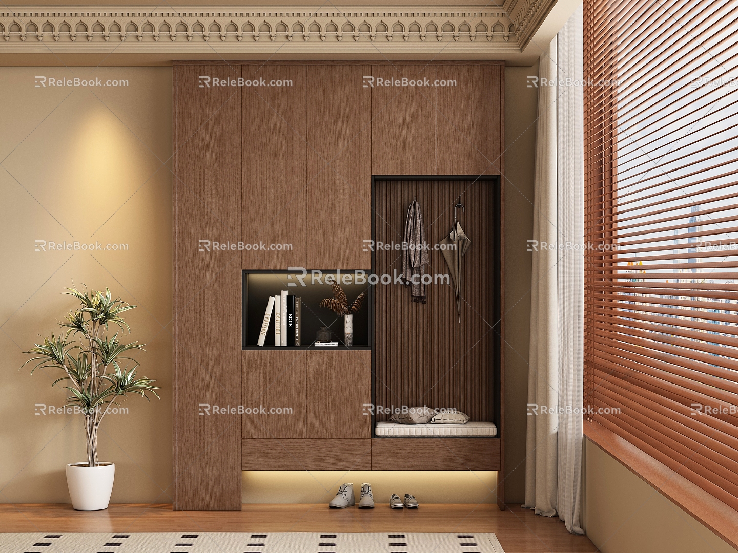 Middle style wardrobe 3d model