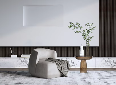 Modern single sofa 3d model