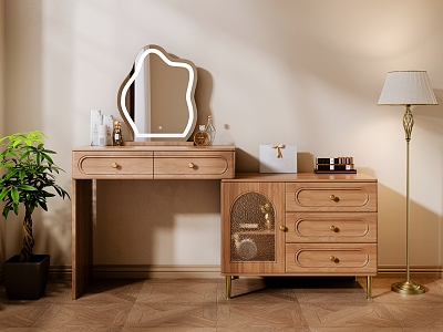 Solid Wood Simple Dressing Table model