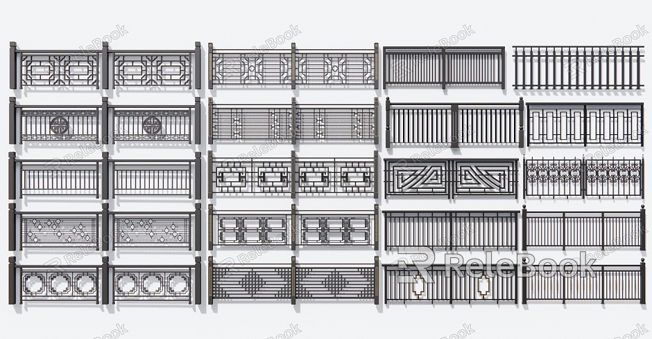 New Chinese Guardrail Wrought Iron Railing model