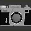 Vintage Electronic Camera Featuring Classic Design Metal Body And Lens
