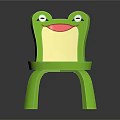 Cute Green Frog Shaped Children's Chair with Playful Design and Comfortable Seat