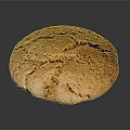 Golden Brown Round Biscuit With Cracked Surface And Crunchy Texture For Daily Snack
