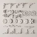 Various Intricate Decorative Carvings With Floral Scroll And Geometric Patterns For Home Decor