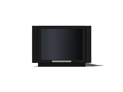 Sleek Modern Black Flat Screen TV With High Definition Display And Stable Stand 3d model