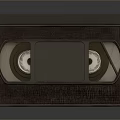 Vintage Brown VHS Tape With Spools And Blank Label As Retro Household Item