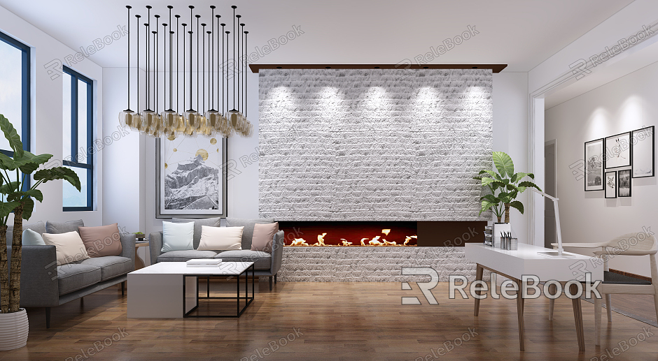 Modern Living Room Sitting Area model