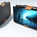 Flat Panel Technology TV Screen Touch TV Exhibition Hall Screen Space Warehouse Large Screen 3d model